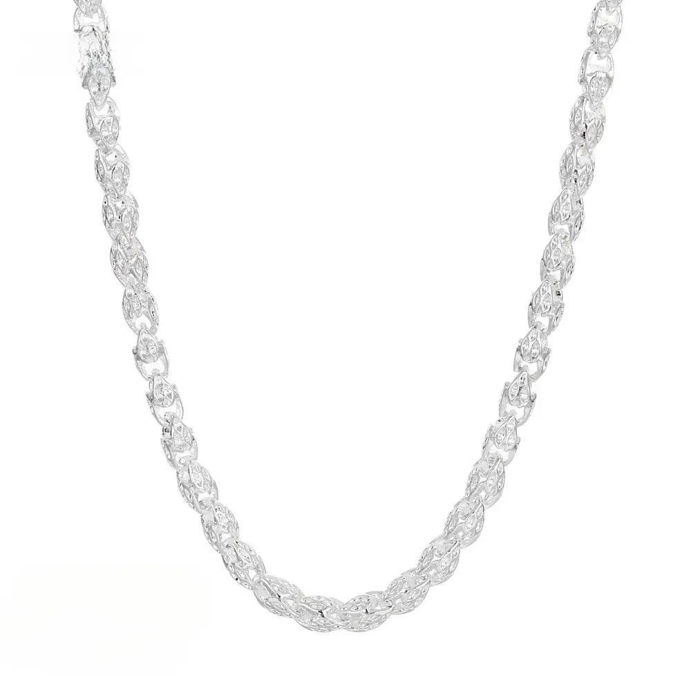 Hot 925 Silver 5Mm Faucet Chain 20-24Inch Necklace for Men Women Fashion Party Wedding Accessories Elegant Gift for Everyday Wear